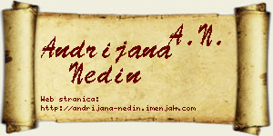 Andrijana Nedin vizit kartica